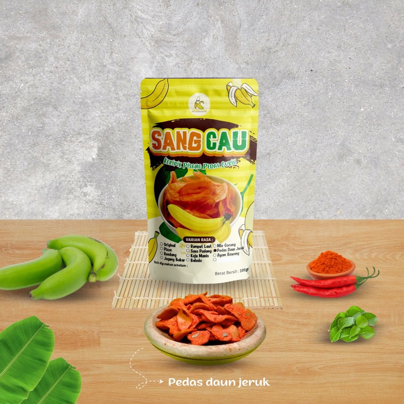 

Keripik Pisang Daun Jeruk Pedas Sang Cau 100gr