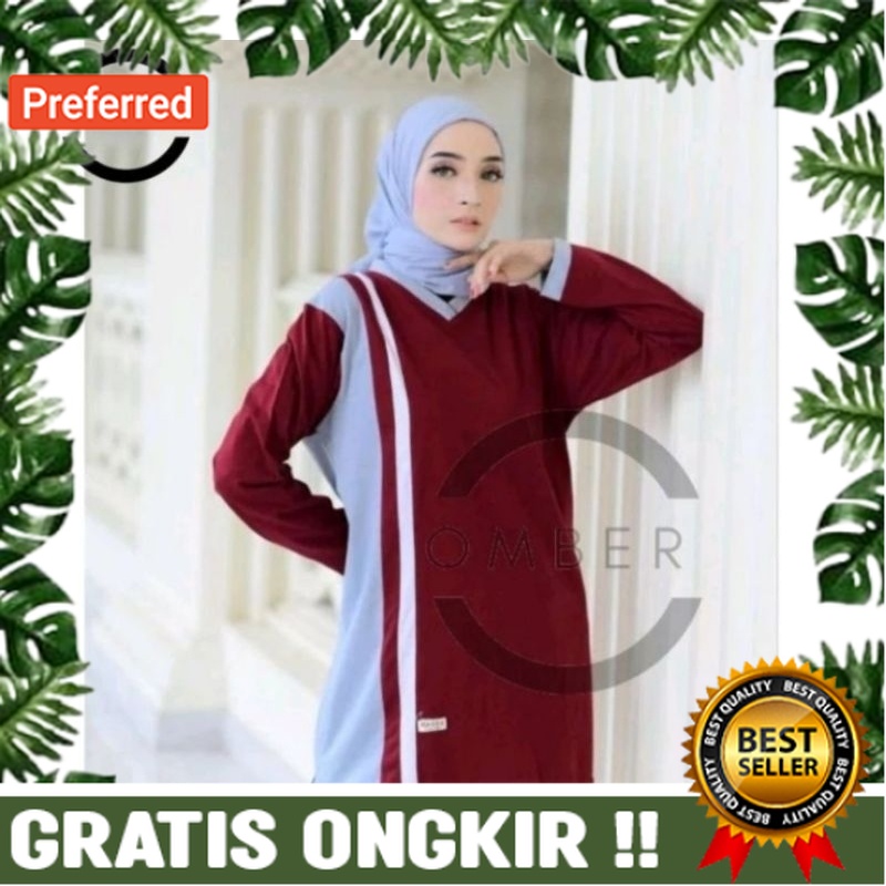 Baju kaos olahraga muslimah tunik wanita / kaos senam muslim(baju saja)// BAJU OLAHRAGA / TRAINING /