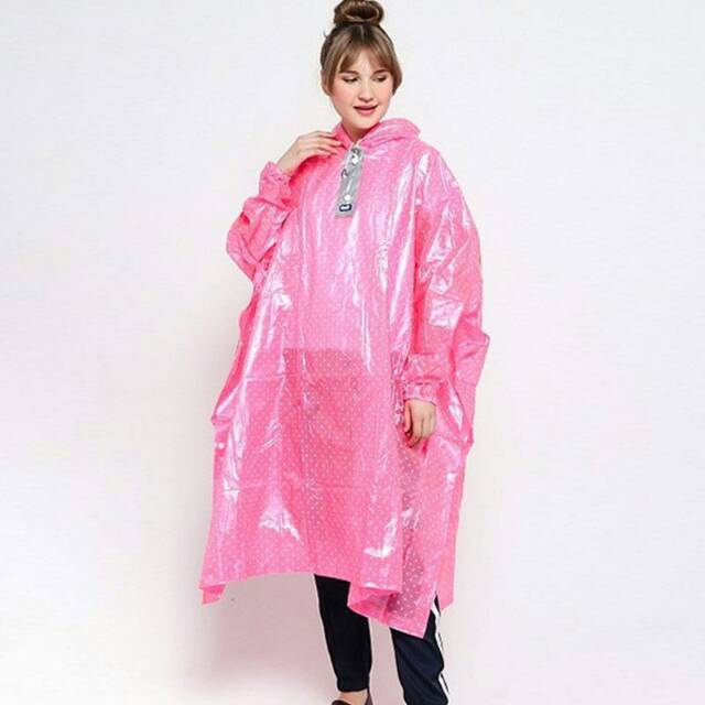 Plevia ponco polkadot 850 / jas hujan polkadot plevia / jas hujan ponco / jas hujan ponco polkadot