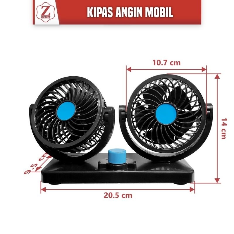 Bisa Cod Kipas Angin Mobil 12 Volt Kipas Mini Truk Double Fan Blower Usb Car Cooling Termurah