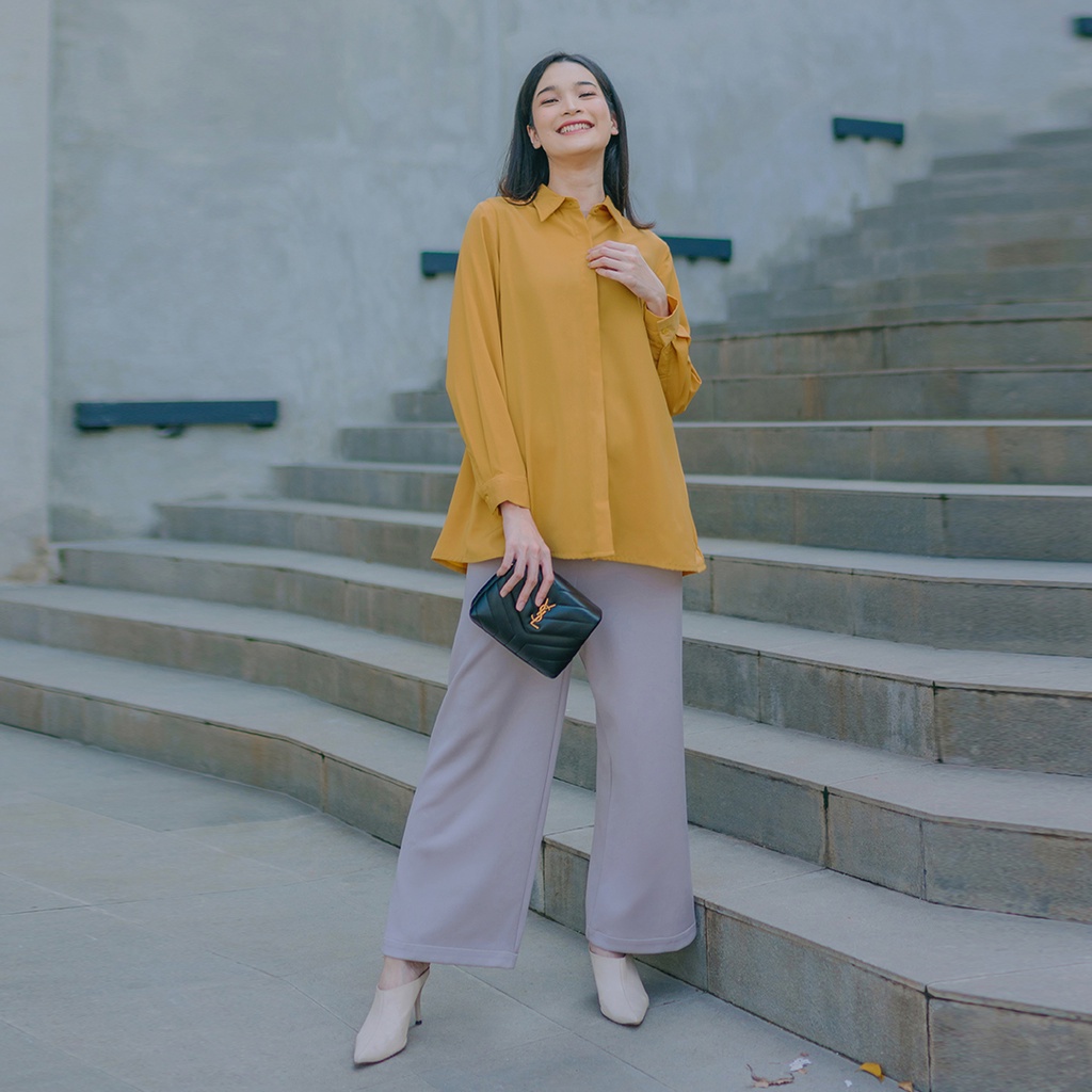 Jenna and Kaia - Kanya Shirt Mustard - Kemeja Wanita