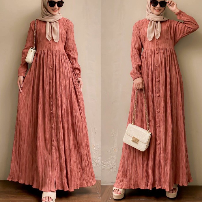 best -Gamis Jumbo ukuran L XL XXL XXXL XXXXL LD 100 110 120 130 140 Hana/gam - Army, L