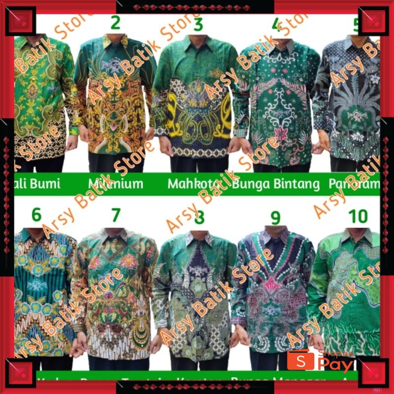 12.12 SERAGAM SALE / Baju Batik Nu Kemeja Batik Nu Motif Milenium / Tali Bumi / Satu Abad Dua/ Awan/