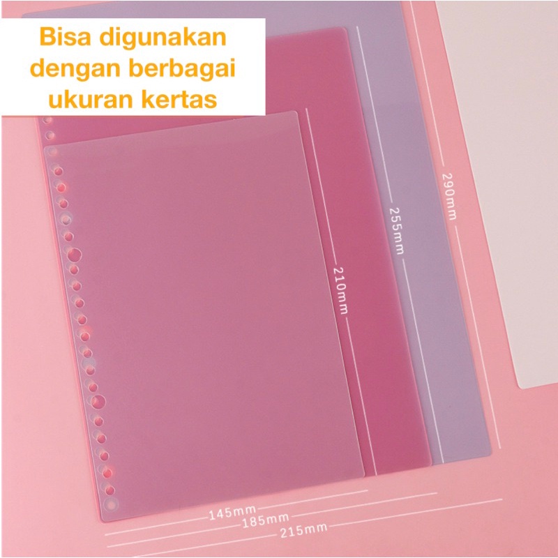 

17A. Ring Binder Plastik Spiral 30 Lubang Untuk Loose-leaf A4 B5 A5 A6 [thehanscorner]