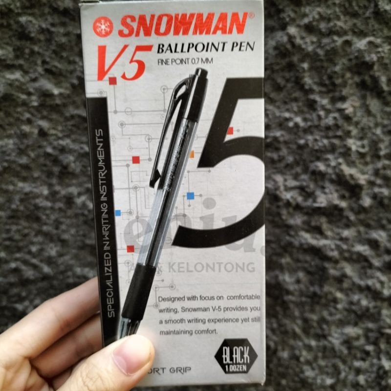 

[LUSIN/12PCS] Bolpen / pulpen snowmanV5