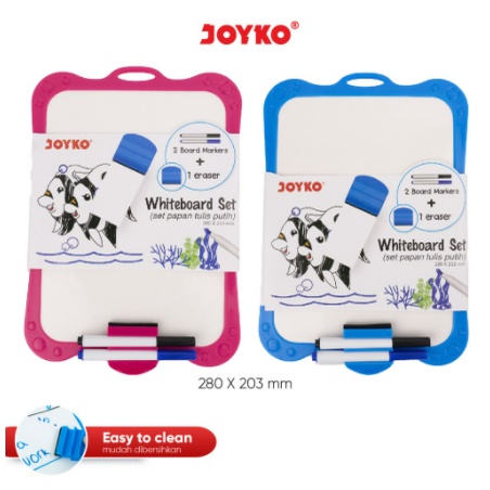 WHITEBOARD JOYKO WBS-170CO PAPAN TULIS SET PINK BLUE PERLENGKAPAN SPIDOL MENGGAMBAR SEKOLAH ANAK ATK