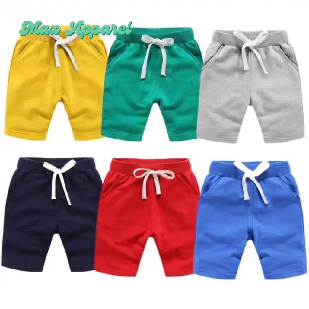 Celana Jogger Pendek Short Pants Hotpants Kolor Boxer Harian Santai Anak Laki Laki Perempuan Umur 4 