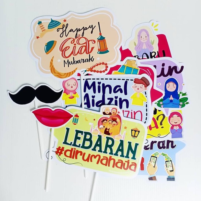 PHOTO PROPS LEBARAN FUN PROPS PHOTOBOOTH DEKORASI IDUL FITRI