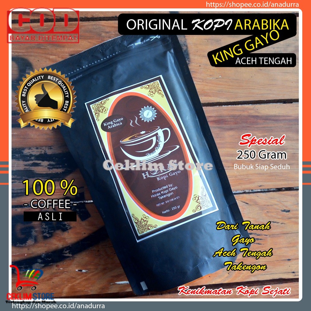 

Kopi Arabika King Gayo Aceh Spesial 250 Gram | Horas