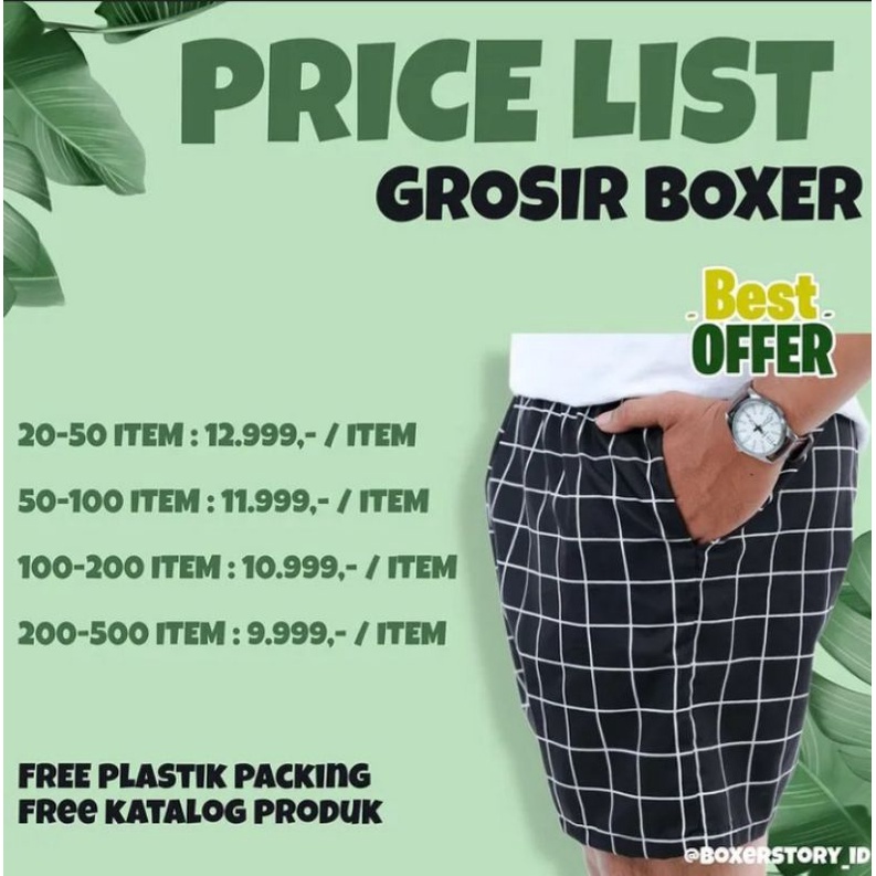PAKET GROSIR / USAHA 24 PCS BOXER