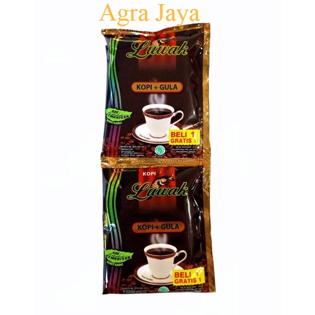 

Luwak Hitam Kopi + Gula 1 Renteng Isi 16 [25 gr]