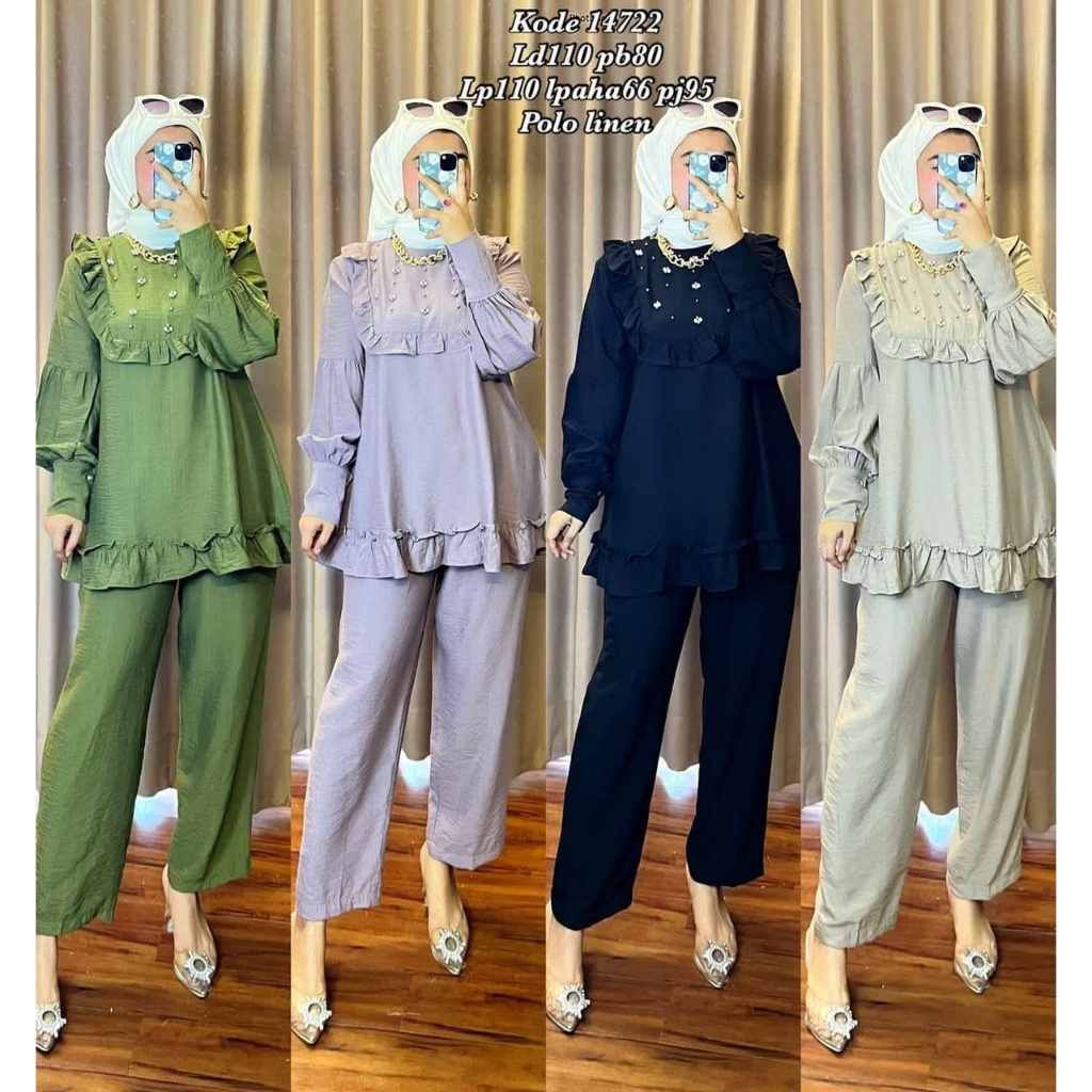 23251 ONE SET PP BABYDOLL KULOT POSH GIRL PREMIUM VARIASI RAMPLE MIX PEARL SETELAN BABYDOLL POLOS PR