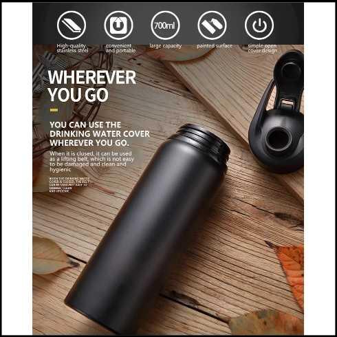

BYS Botol Minum Sepeda Sport Drink Bike Stainless Steel 700 ml - B-304