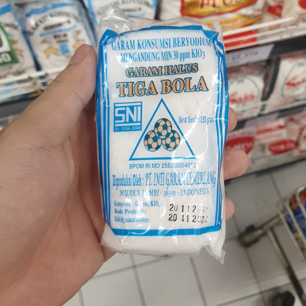 

Garam Halus 3 BOLA 1/4kg Bungkus