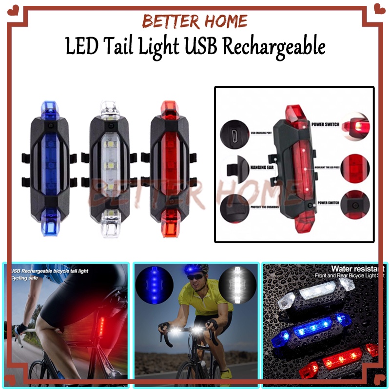 LED Tail Light USB Rechargeable/Lampu LED Usb Charger Sepeda/Lampu Led Kedip Sepeda