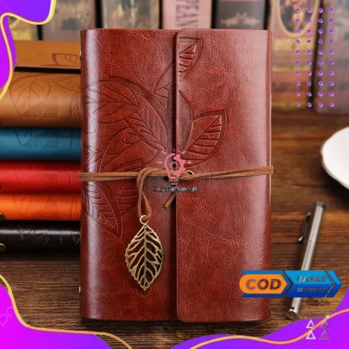 

Buku Catatan Binder Kulit Retro Leaf - B-606 - Brown - Termurah