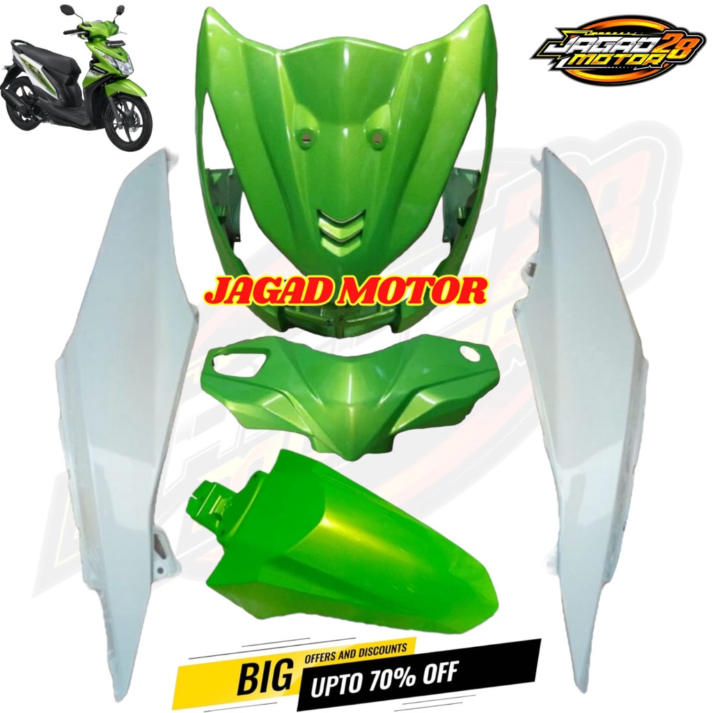 Body Beat Fi 2013 2014 Putih Hijau / Full Halus Beat Fi 2013 2014 2015 Putih Hijau / Body Halus Full