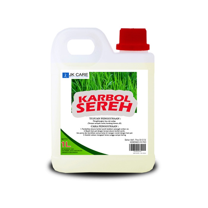 (PAKET HEMAT ) Karbol Sereh Antibacterial Premium 1 Liter - 4 pcs