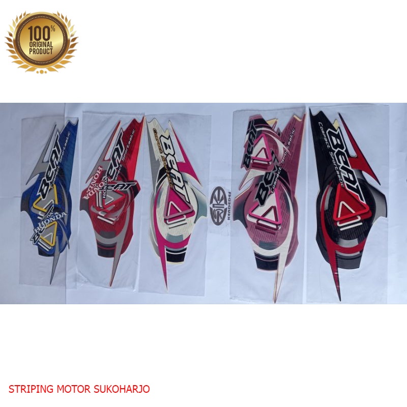 (ORI)  STRIPING HONDA BEAT KARBU 2009 2010   kualitas original