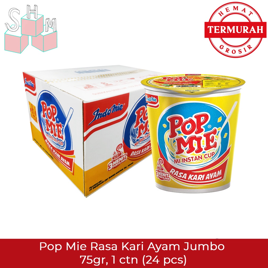 

Pop Mie Rasa Kari Ayam Jumbo 75gr -1 Karton 24 pcs