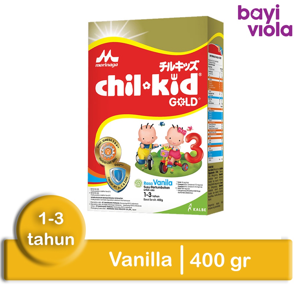ED Des 2024 Chil Kid ChilKid Gold Vanila Susu Formula Bayi (1-3 tahun) - 400 gr Murah Free Dus+Bubbl