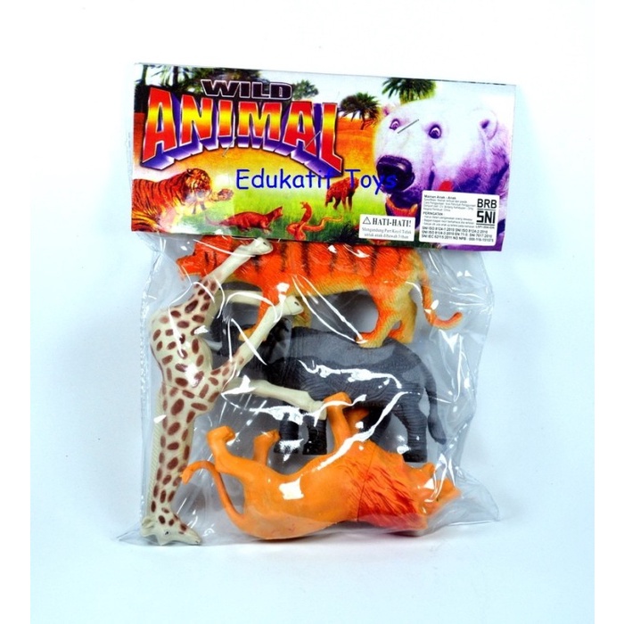 GEMESH Binatang karet besar Wild Animal Mainan Anak