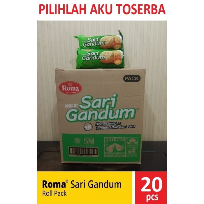 

Biskuit Roma Sari Gandum Roll 149 Gram - (1 DUS ISI 20 PCS)