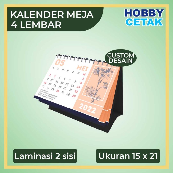 

Cetak Kalender Meja 4 Lembar Custom Desain
