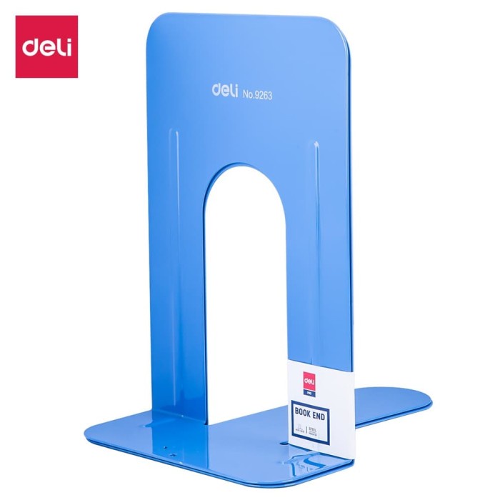 

Deli E9262 Book End/Penahan Buku-Metal Book End 190mm - Abu-abu