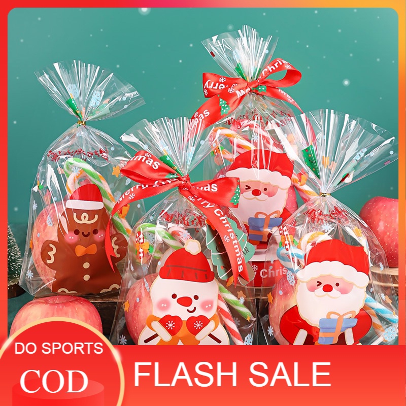 

[50pcs] Plastik Snack Natal Lucu Bungkusan Hampers Christmas