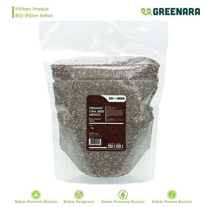 

[KUALITAS TERBAIK] Biji Chia Organik Mexico 1 Kg / Organic Chia Seed Mexico Premium