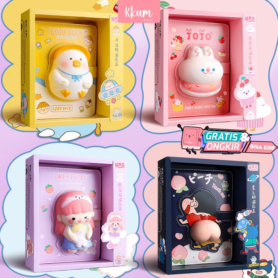 

new Buku squishy book daily notebook/ Agenda buku catatan cute diary