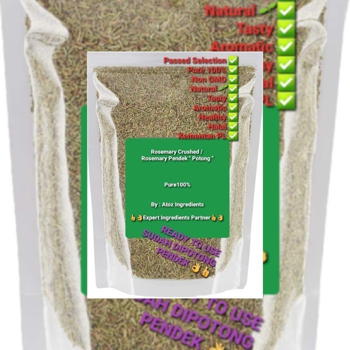

BEST SELLER Turky - Rosemary Leaves Dried 50 gram/Daun Rosemary Kering 50 gram