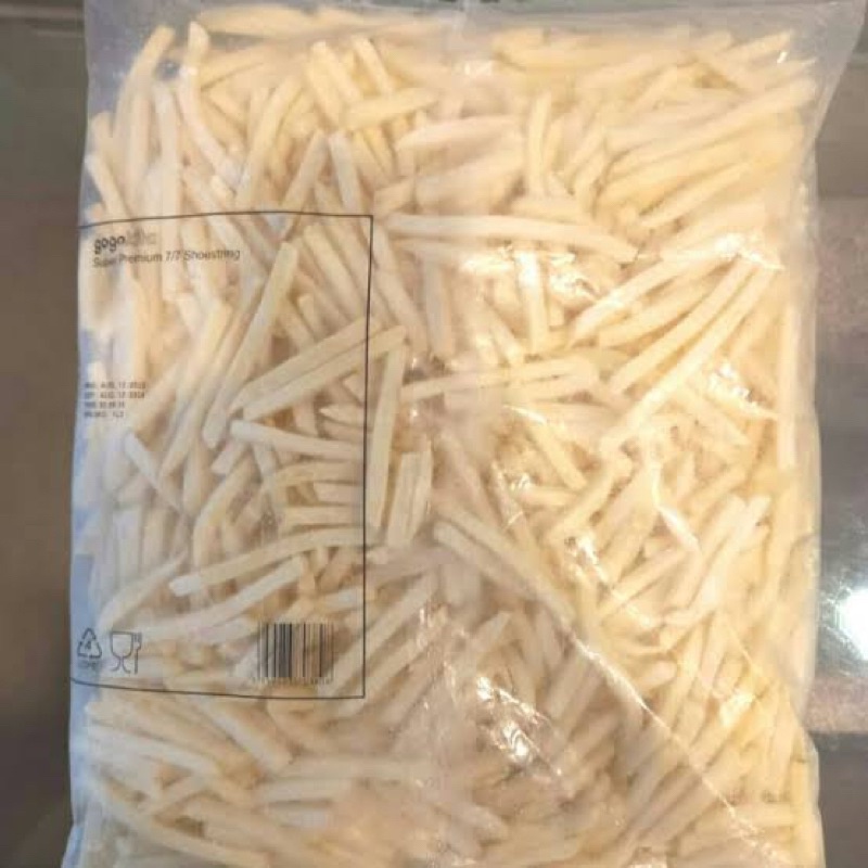

kentang shoestring gogo 2.5 kg dan crinkle 2.5kg