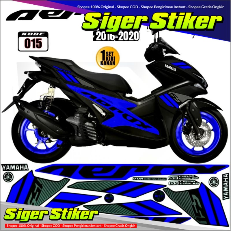 Decal Sticker Striping Variasi Aerox Old Aerox 155 Old 2016-2019 Aerox 155 Lama Yamaha Aerox 155 Vva