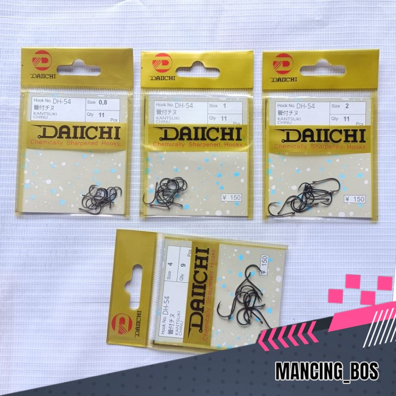 Mata kail pancing Daichi DH 54 - Chinu warna hitam DH 54