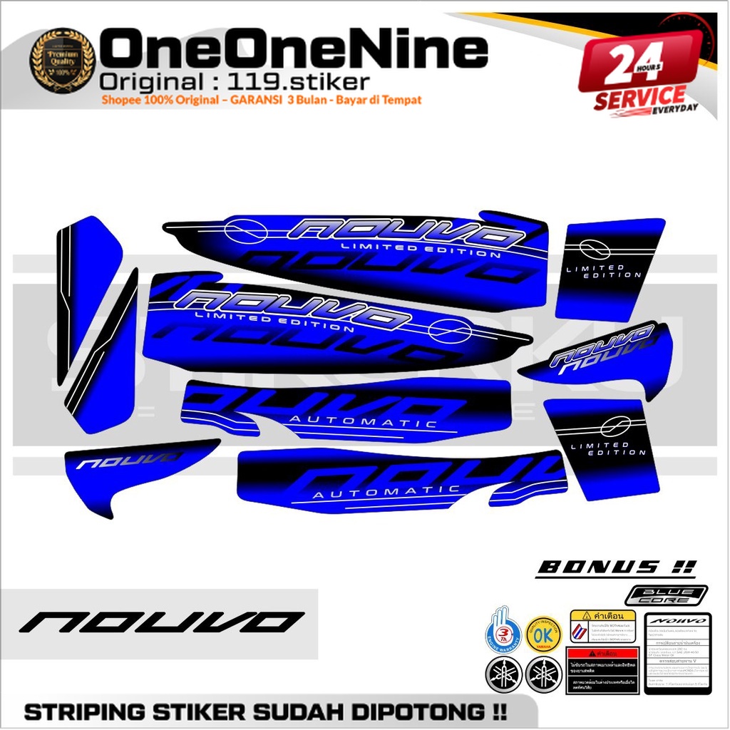 STRIPING NOUVO LELE LIMITED EDITION / STIKER NUVO LELE / STICKER NOUVO LELE SPORTY / SETIKER NUVO LE