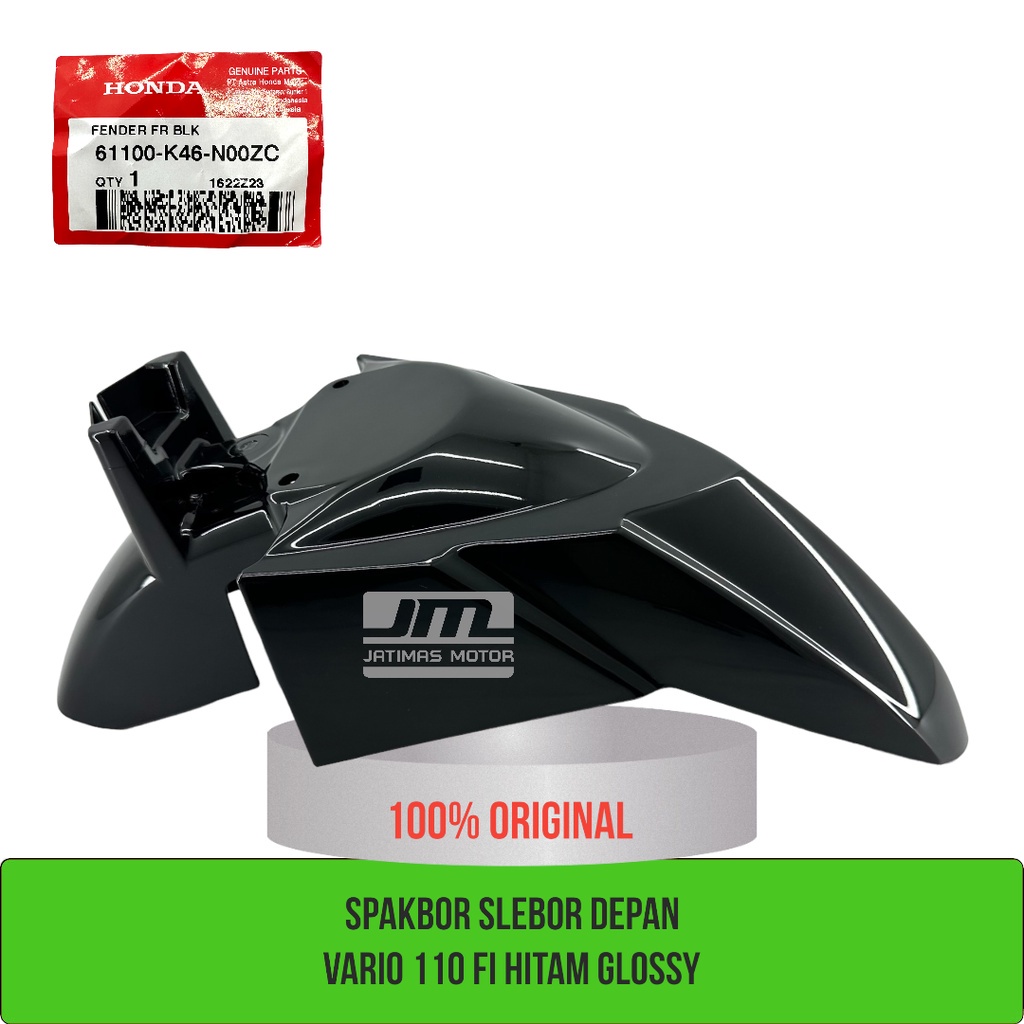 Spakbor slebor depan vario 110 fi hitam glossy 61100-K46-N00ZC