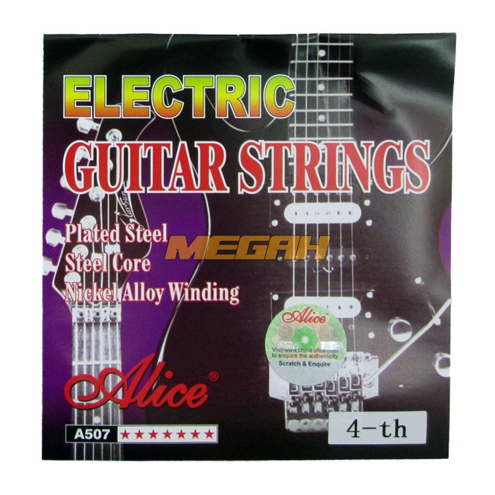 SENAR GITAR ELEKTRIK ALICE ECERAN ORIGINAL NO.4 SG103 / Senar Gitar Listrik Alice