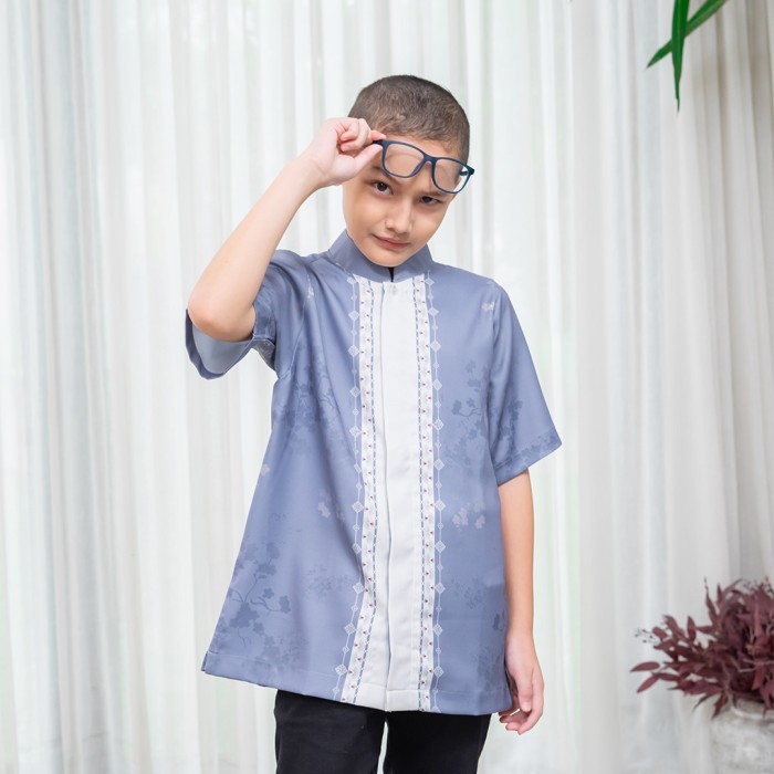 Baneska X Adelia Pasha - Sarimbit Collection Koko-Anak Malya Series - Blue, L