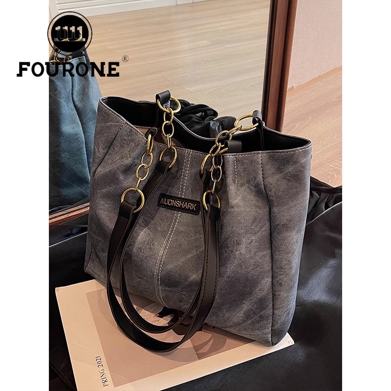 Large capacity bag, women's shoulder bag, textured women's tote bag