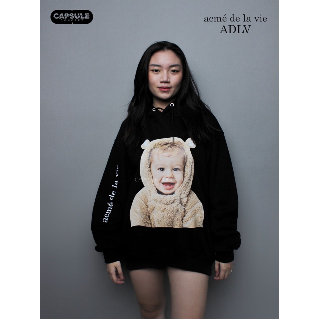 ADLV Acme De La Vie Bear Doll Black Hoodie