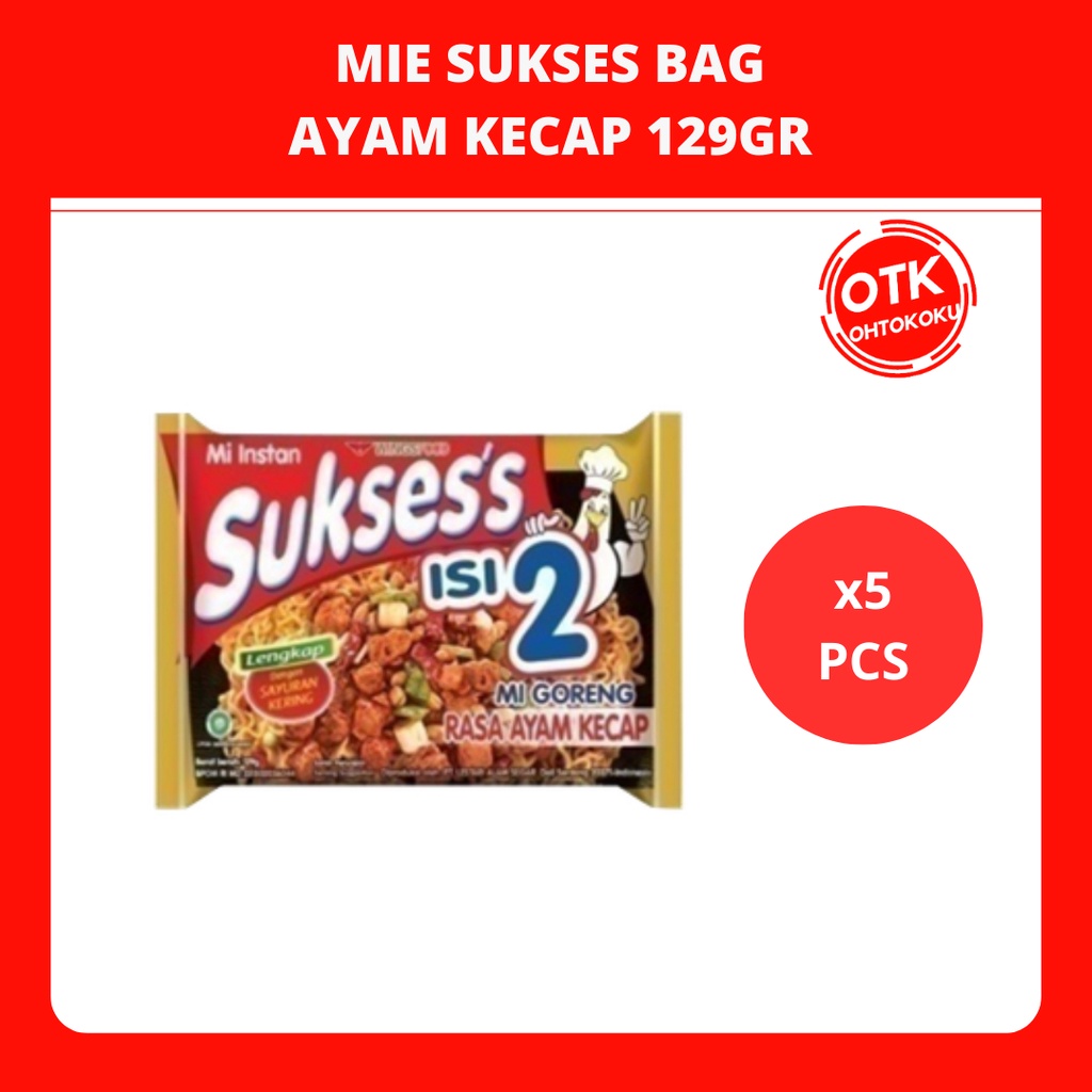 

SUKSES Mie Instan Goreng Ayam Kecap Bag 129g x 5pcs