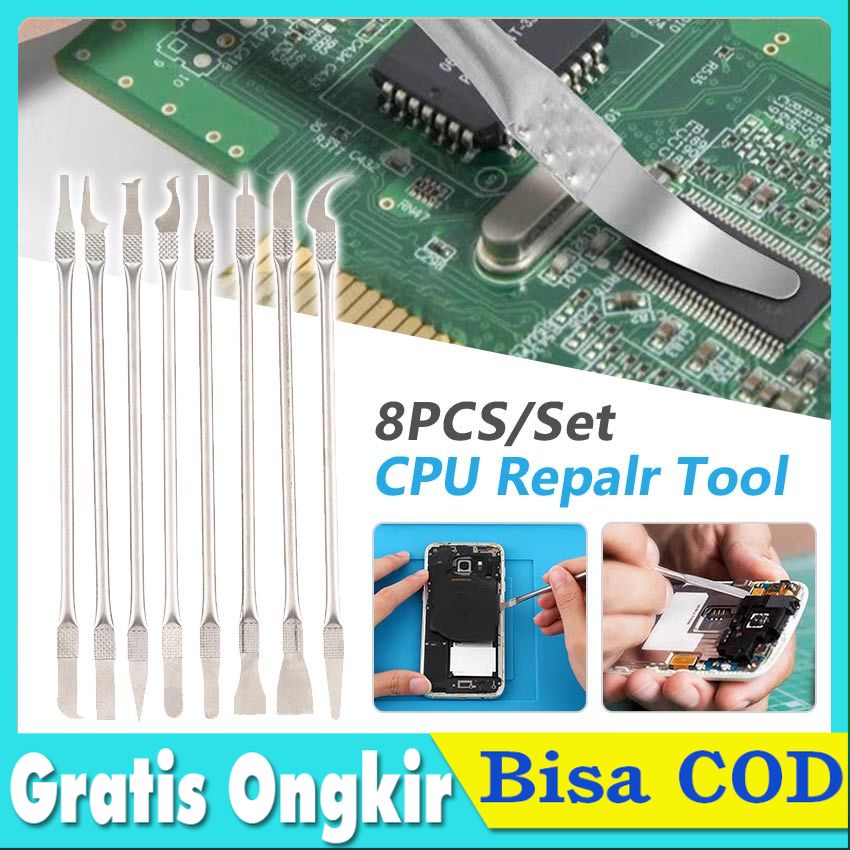 Cpu Glue Removal Crowbar Set Pisau Service Cpu Emmc 8 In 1 Pisau Congkel Cpu Ic Pisau Cpu Tool