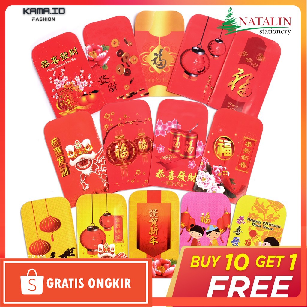 

Angpao Imlek / ANGPAO IMLEK / HOKI / MURAH ( 1 pack isi 8 ) PROMO " BUY 10 GET 1 FREE