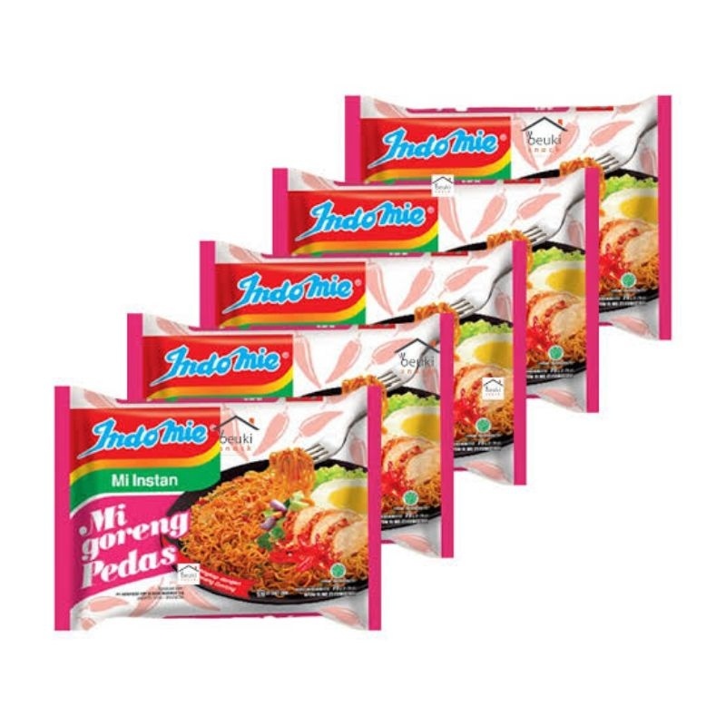 

indomie goreng pedas 5 Pcs bungkus