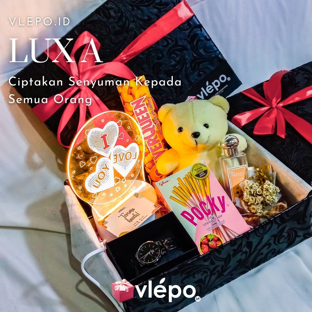 

(VLEPO LUX A) Kado Eksklusif Special Cewek Kado Ulang Tahun Anniversary Hadiah Natal Hadiah Tahun Baru Kado Tahun Baru Hadiah Ulang Tahun Hampers Gift Box Hadiah Jam Tangan Dompet Parfum Kado Ulang Tahun Cewek Kado Boneka Hadiah Anniversary