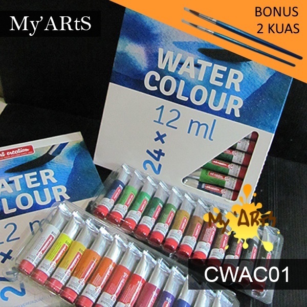 

Talens Art Creation Watercolour 24 x 12 ml Watercolor Cat Air Transparant Artist Seni Lukis Gambar Myarts