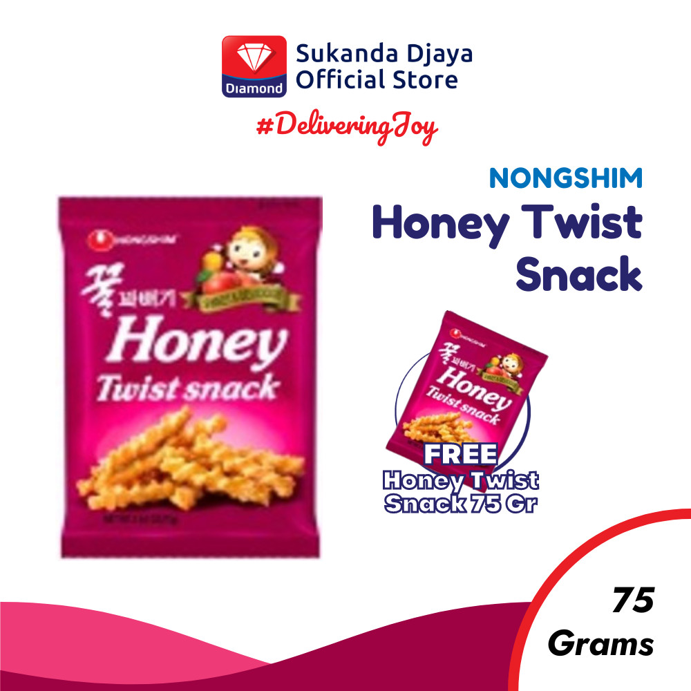 

Nongshim Honey Twist Snack 75 Gr [Buy 1 Get 1]