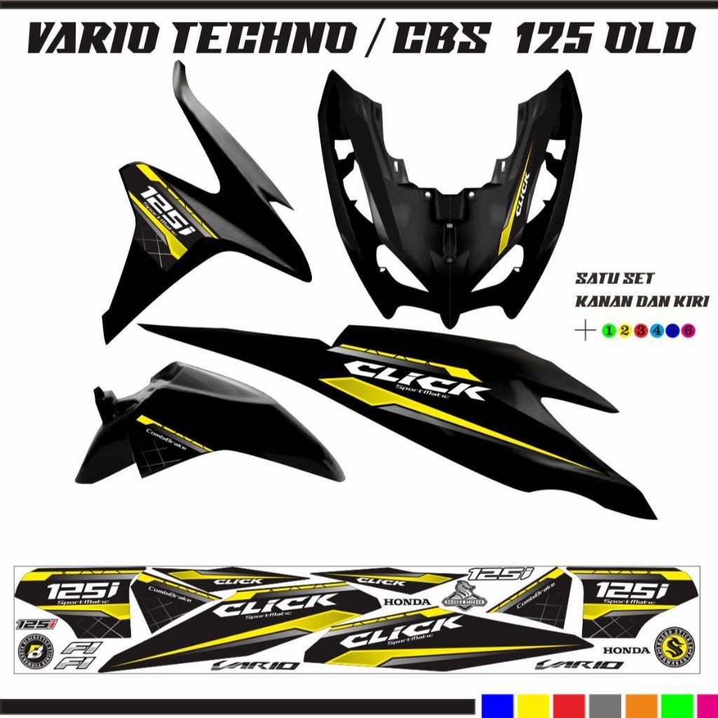 STIKER  MOTOR VARIO TECHNO / CBS OLD 125 FI / STRIPING VARIO STIKER KEREN